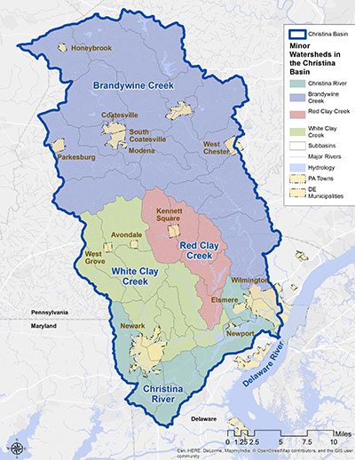 Christina Basin Map