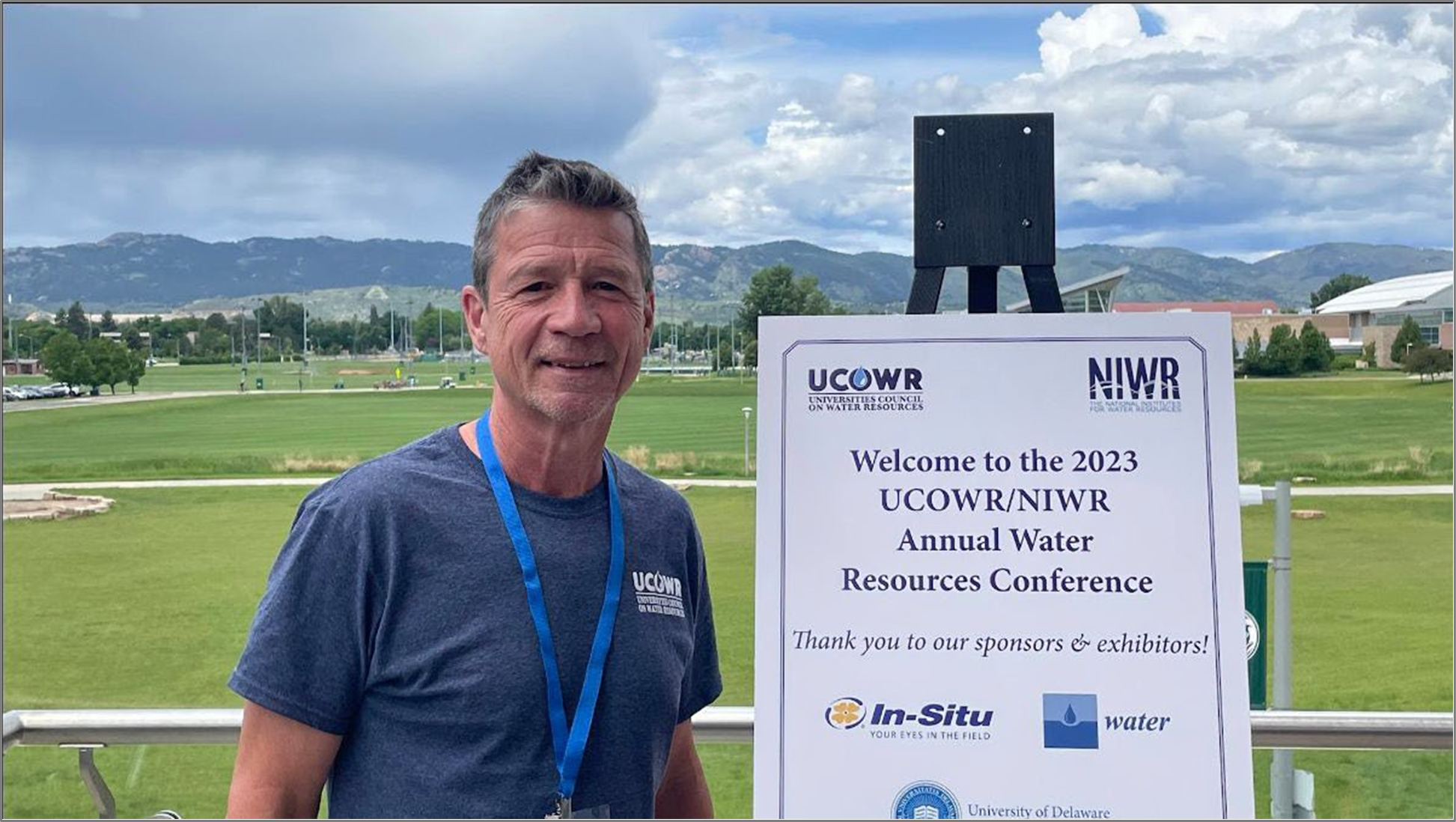 Newly inducted President Gerald Kauffman at the UCOWR Annual Conference on June 14, 2023, at Colorado State University in Ft. Collins, CO.