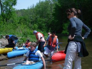 Martha Narvaez at White Clay Creek field recon May 2009